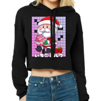 Santa Strawberry Milkshake Carton Kawaii Japanese Cropped Hoodie | Artistshot