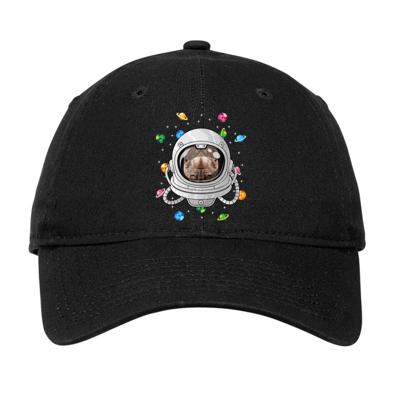 Rhino Astronaut Animal Deep In Space Cosmic Univer Adjustable Cap by Ziz | Artistshot