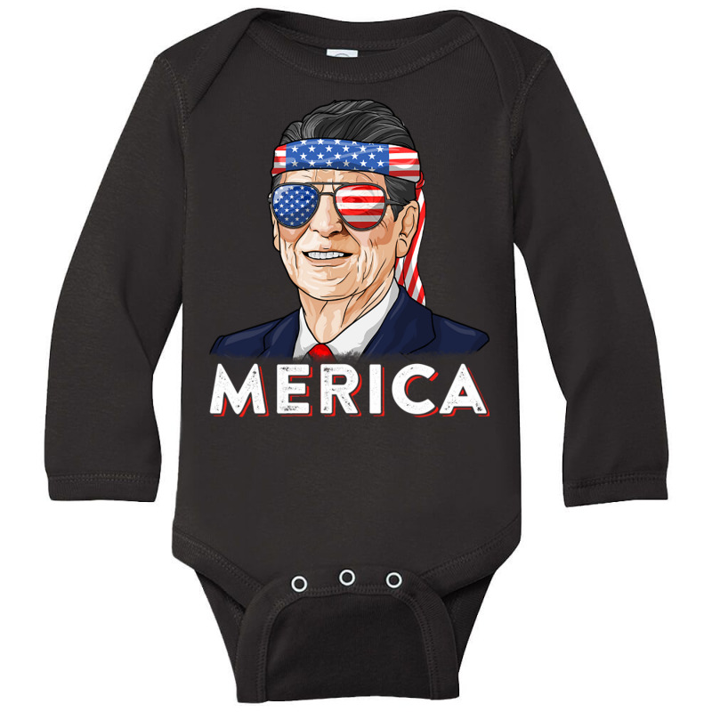 Reagan Ronald Us Merica Usa President Conservative Long Sleeve Baby Bodysuit by Ziz | Artistshot