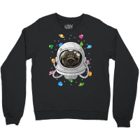 Pug Astronaut Dog Deep In Space Cosmic Universe Crewneck Sweatshirt | Artistshot