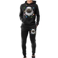 Pug Astronaut Dog Deep In Space Cosmic Universe Hoodie & Jogger Set | Artistshot