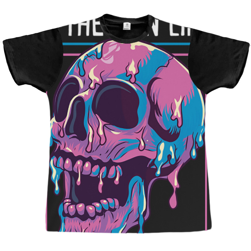 Pastel Goth Melting Skull In The Sun Like Aestheti Graphic T-shirt by Ziz | Artistshot