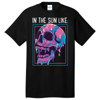 Pastel Goth Melting Skull In The Sun Like Aestheti Basic T-shirt | Artistshot