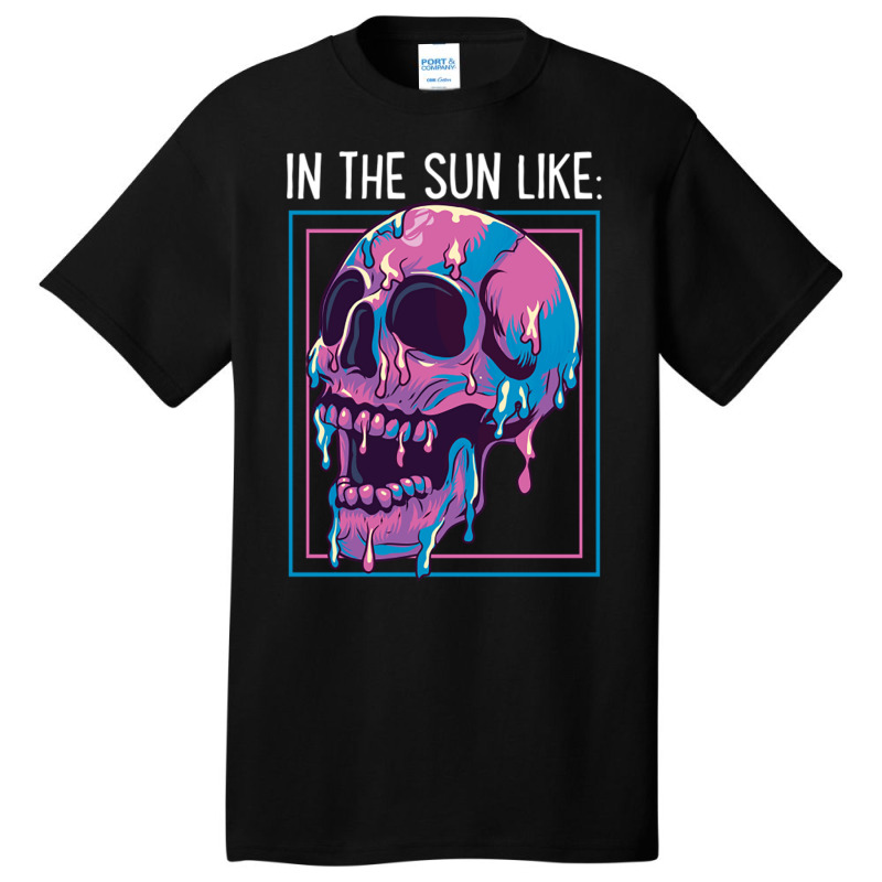 Pastel Goth Melting Skull In The Sun Like Aestheti Basic T-shirt by Ziz | Artistshot