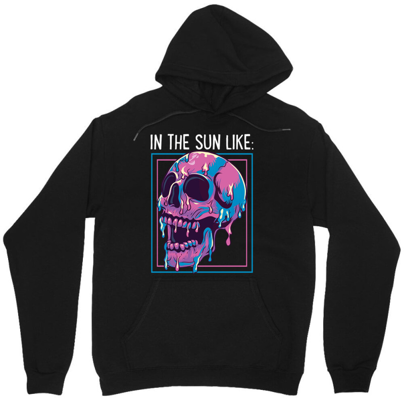 Pastel Goth Melting Skull In The Sun Like Aestheti Unisex Hoodie by Ziz | Artistshot