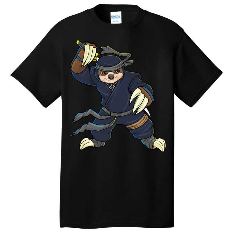 Ninja Sloth Deadliest Lazy Slow Animal Funny Ninja Basic T-shirt | Artistshot