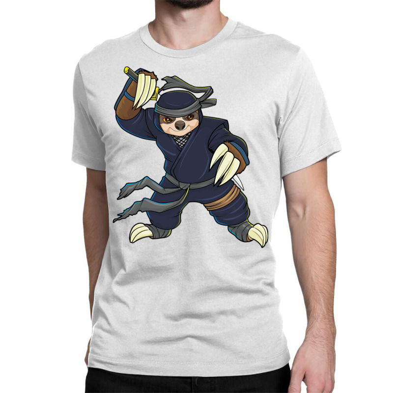 Ninja Sloth Deadliest Lazy Slow Animal Funny Ninja Classic T-shirt | Artistshot