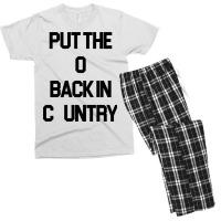 Put The O Back In Country  Outlaw Country Music Men's T-shirt Pajama Set | Artistshot