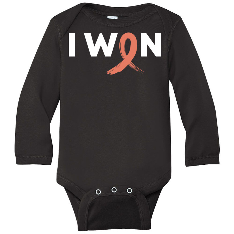 I Won Against Endometrial Cancer Long Sleeve Baby Bodysuit by RendyArt | Artistshot