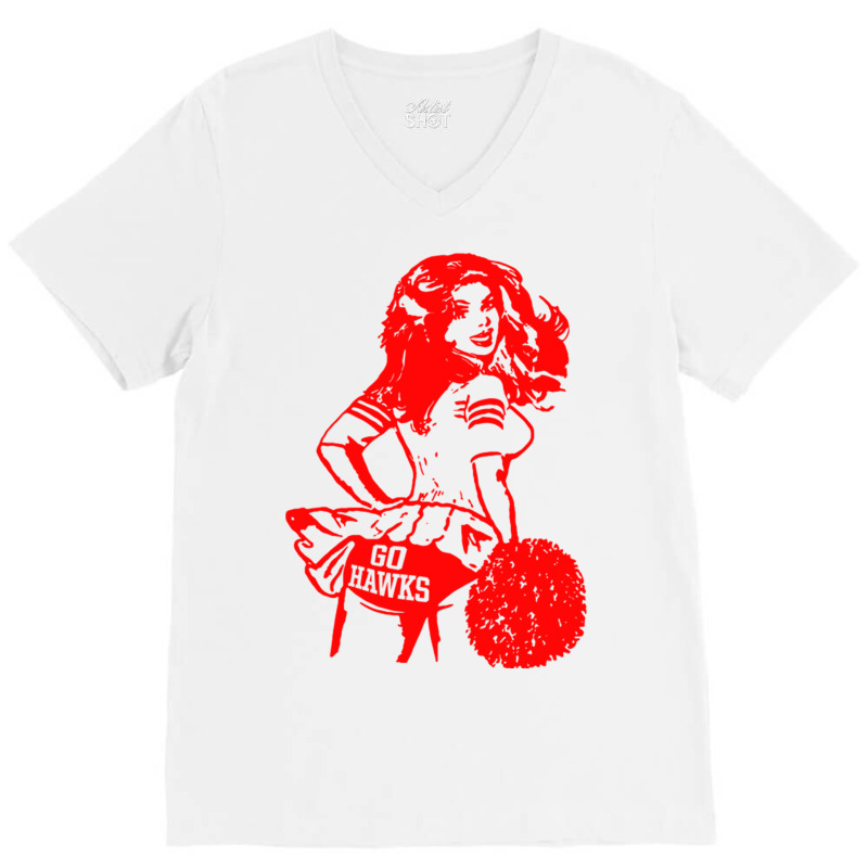 Retro Atlanta Cheerleader V-neck Tee | Artistshot