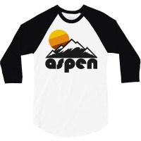 Retro Aspen ))(( Tourist Souvenir Travel Design 3/4 Sleeve Shirt | Artistshot