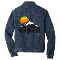 Retro Aspen ))(( Tourist Souvenir Travel Design Men Denim Jacket | Artistshot