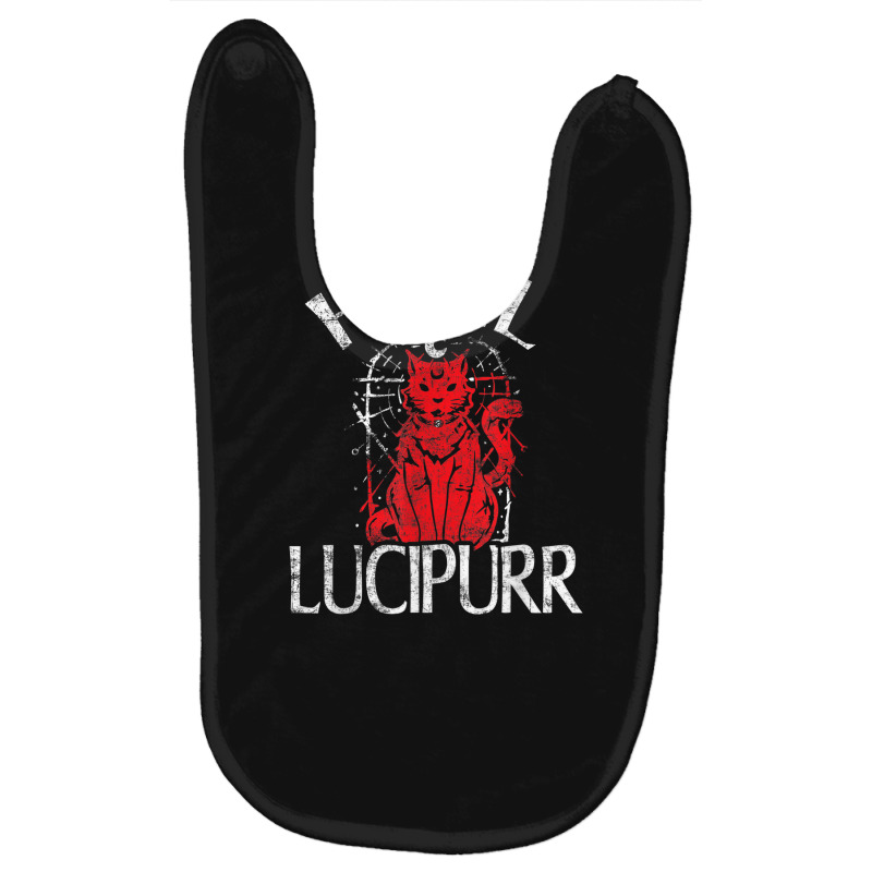 Hail Lucipurr Cat And Satan Lover Baby Bibs by YenNgoc | Artistshot