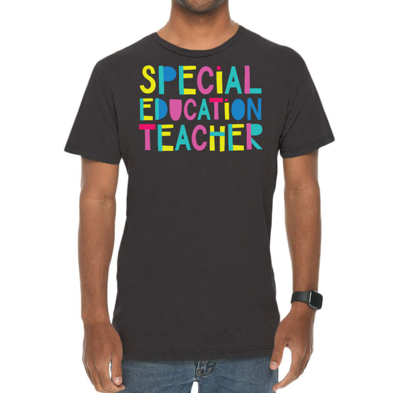 Special Education Teacher Gift Idea Cute Back To S Vintage T-shirt | Artistshot