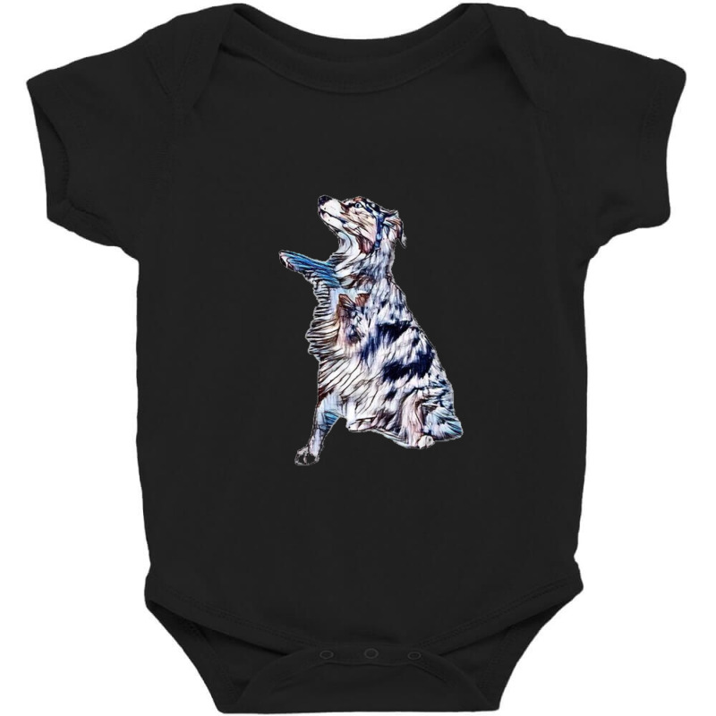 Australian Shepherd Dog Offer Baby Bodysuit by Kemnabi | Artistshot