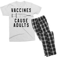 Vaccines Cause Adults Funny Pharmacy (3) Men's T-shirt Pajama Set | Artistshot