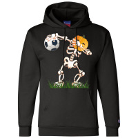 Skeleton Soccer Halloween Dabbing Dance Kids Costu Champion Hoodie | Artistshot