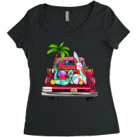 Summer Truck Farm Truck Women's Triblend Scoop T-shirt | Artistshot