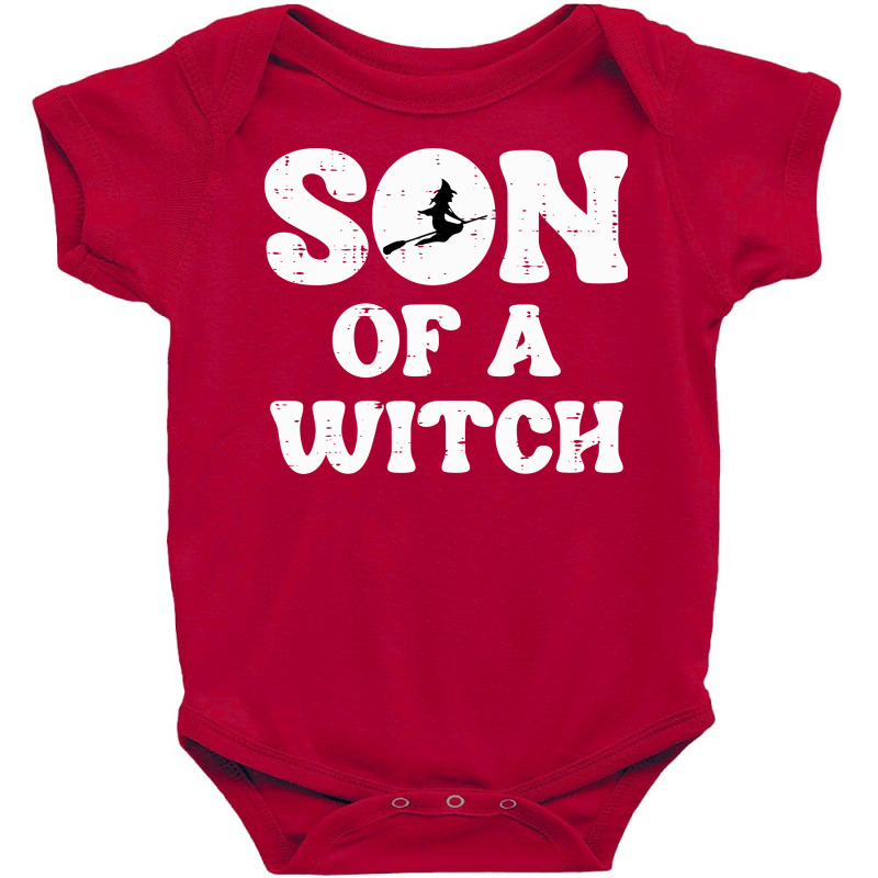 Halloween Son Of A Witch Funny Costume Family Boys Baby Bodysuit by The Pink Palette | Artistshot