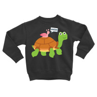 Wheee! Snail Riding On Turtle Adorable Animal Toddler Sweatshirt | Artistshot