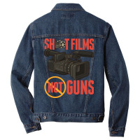 Pacifist Shoot Films Not Guns Filmmaker Director Men Denim Jacket | Artistshot