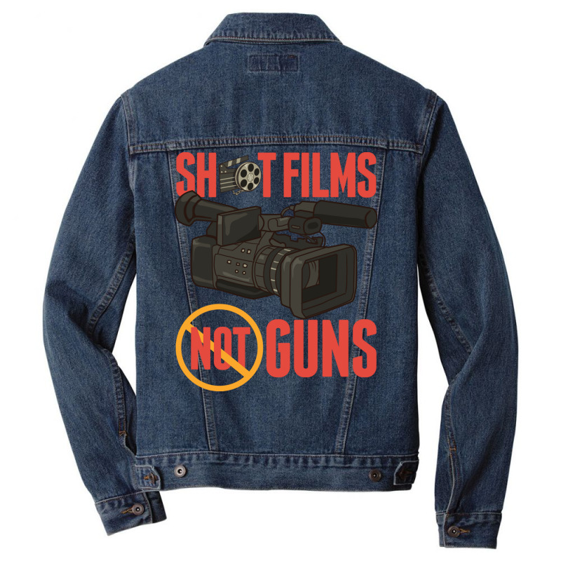 Pacifist Shoot Films Not Guns Filmmaker Director Men Denim Jacket by the perfect present | Artistshot