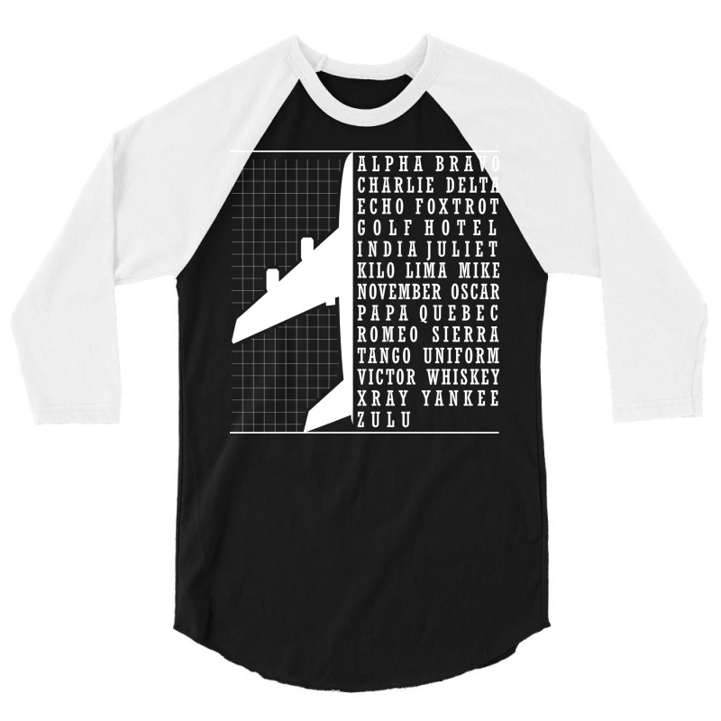 Phonetic Alphabet Airplane Pilot Flying Aviation ( 3/4 Sleeve Shirt | Artistshot