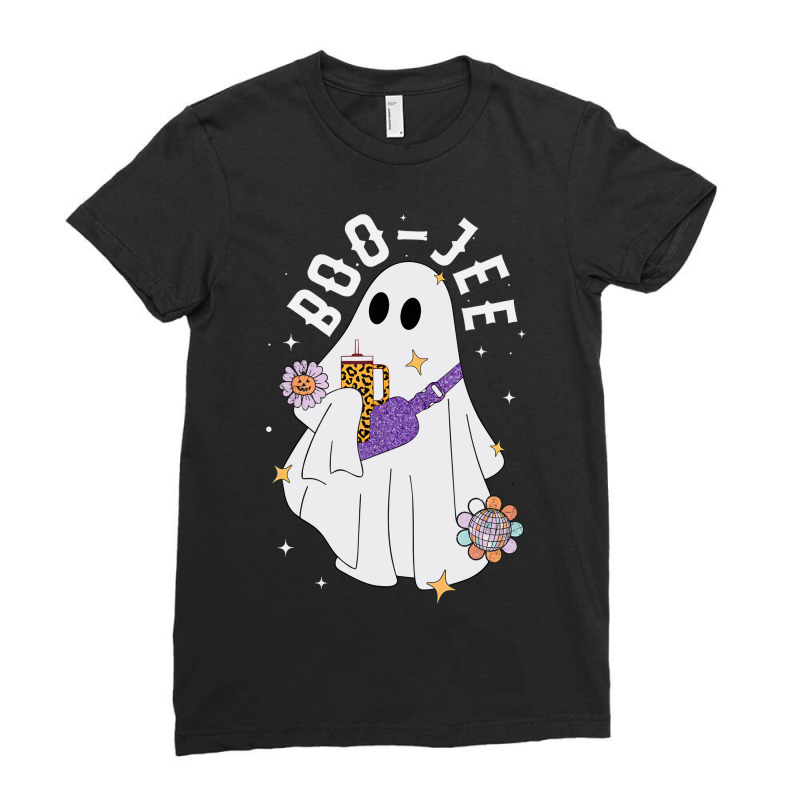 Boujee Boo-jee Spooky Season Cute Ghost Halloween Ladies Fitted T-Shirt by The Pink Palette | Artistshot