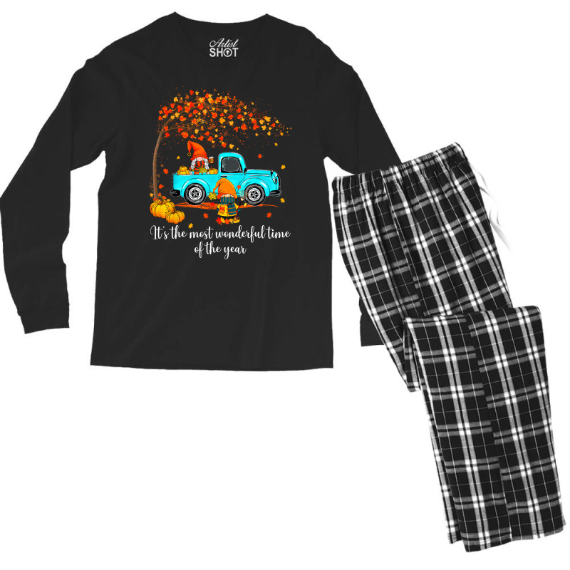 Its The Most Wonderful Time Of The Year Gnomes Men's Long Sleeve Pajama Set | Artistshot