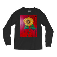 Hand Painted Sunflower Long Sleeve Shirts | Artistshot