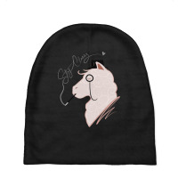 Funny Llama With Class, Tophat   Monocle Cute Lama Baby Beanies | Artistshot