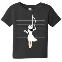 Woman Painting Music Notes For Classical Music Lov Baby Tee | Artistshot