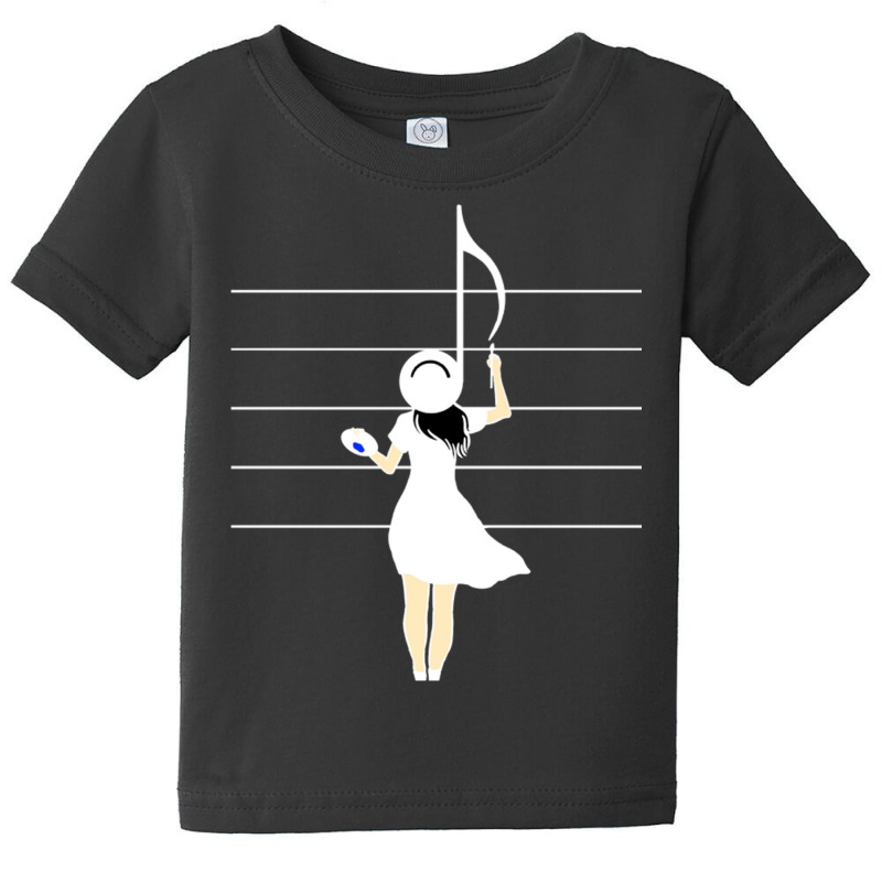 Woman Painting Music Notes For Classical Music Lov Baby Tee by queerappear | Artistshot