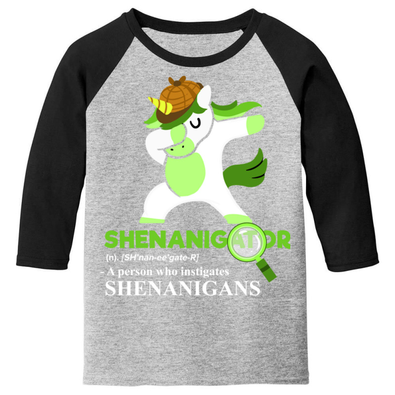 Shenanigator (n) A Person Who Instigates Shenaniga Youth 3/4 Sleeve by queerappear | Artistshot