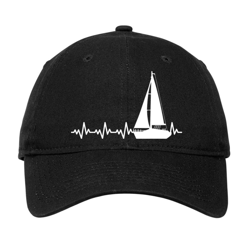 Sailing Boat Heartbeat For Sailing Lover Adjustable Cap | Artistshot