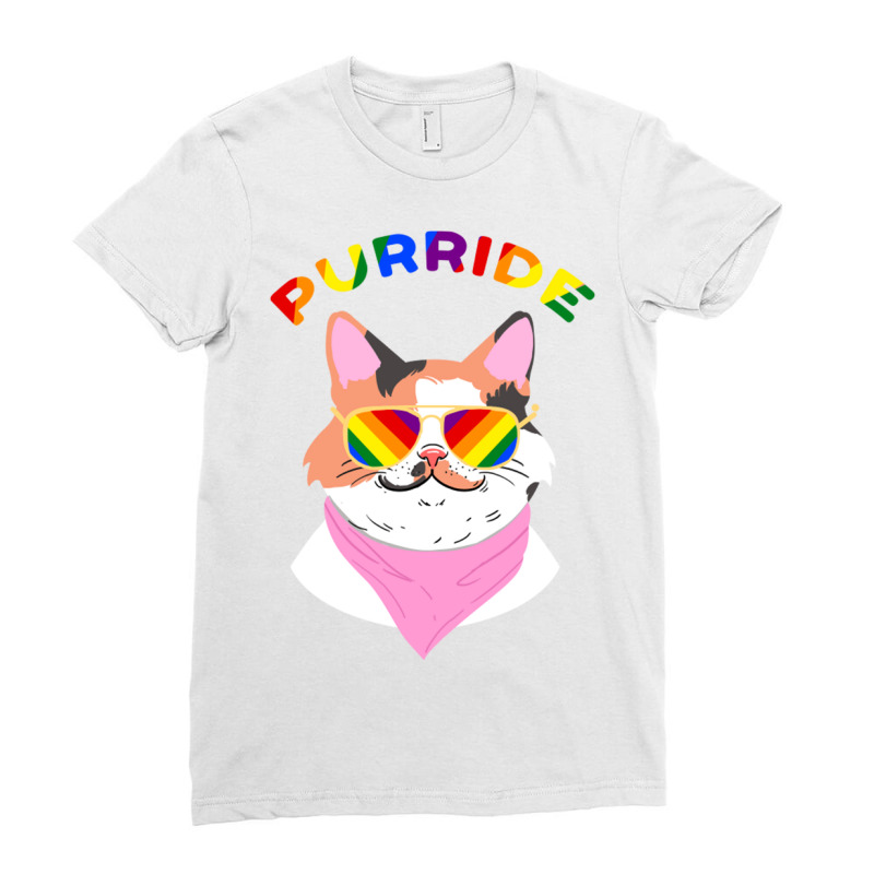 Purride For Gay Pride Parade Ladies Fitted T-Shirt by queerappear | Artistshot