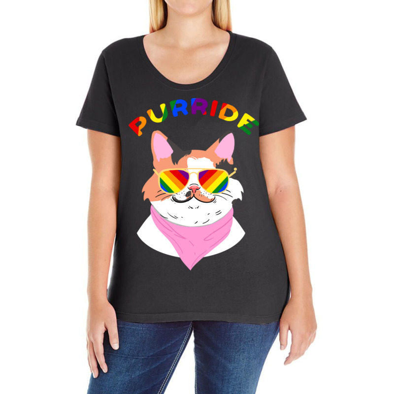 Purride For Gay Pride Parade Ladies Curvy T-Shirt by queerappear | Artistshot