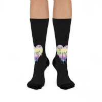 Pastel Goth Dripping Heart For Pastel Goth Lover Crew Socks | Artistshot