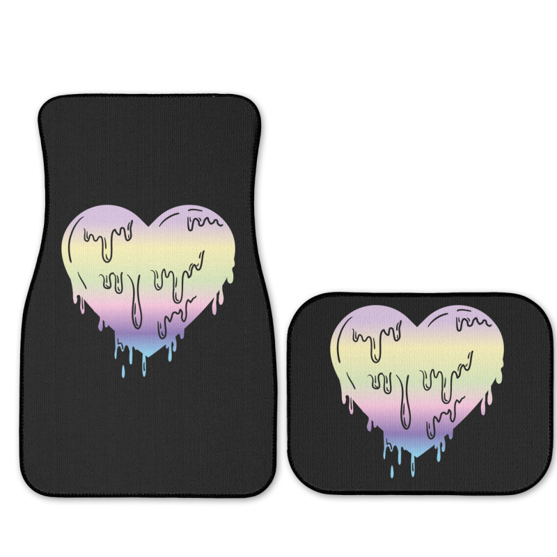 Pastel Goth Dripping Heart For Pastel Goth Lover Full Set Car Mats | Artistshot