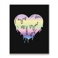 Pastel Goth Dripping Heart For Pastel Goth Lover Metal Print Vertical | Artistshot