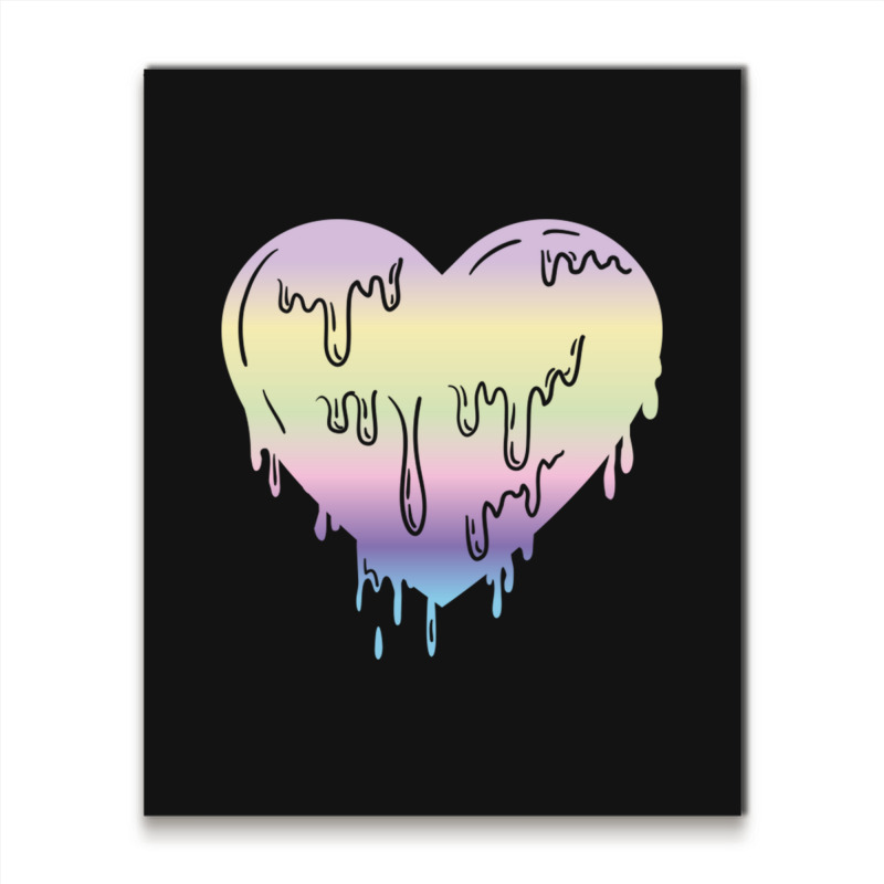 Pastel Goth Dripping Heart For Pastel Goth Lover Metal Print Vertical | Artistshot