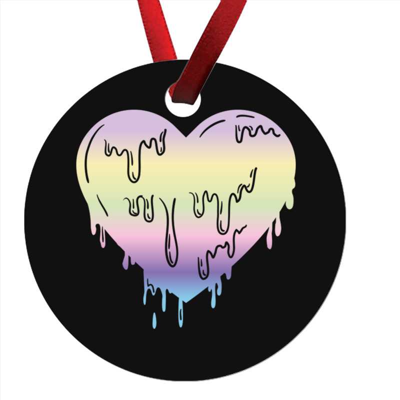 Pastel Goth Dripping Heart For Pastel Goth Lover Ornament | Artistshot