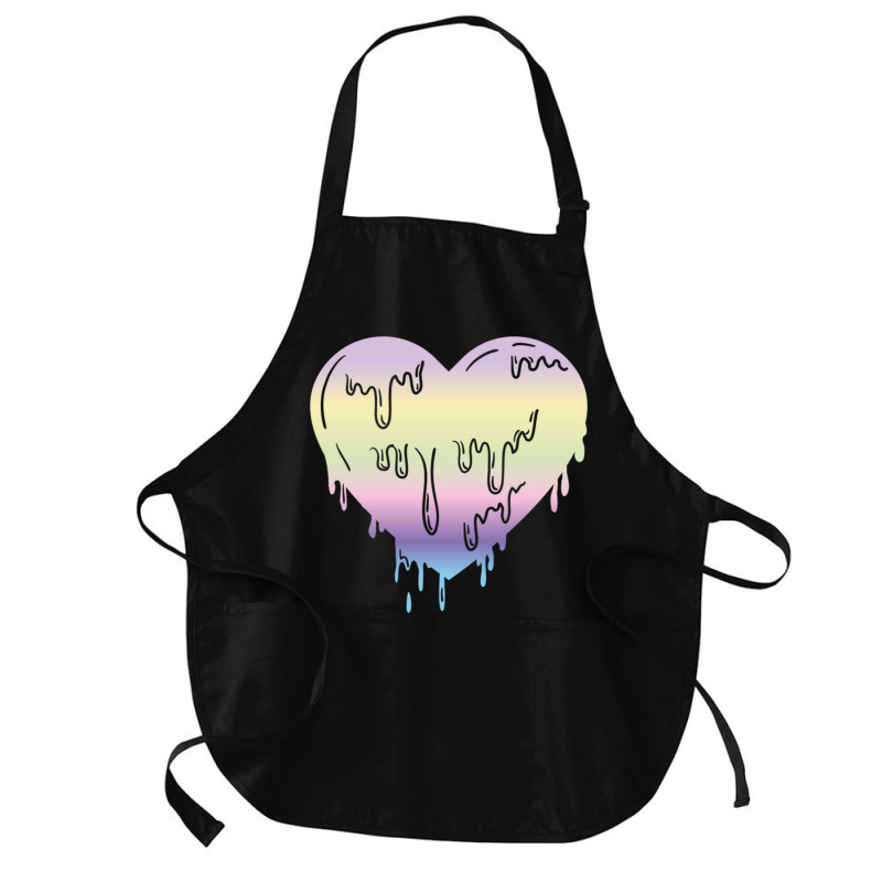 Pastel Goth Dripping Heart For Pastel Goth Lover Medium-length Apron | Artistshot