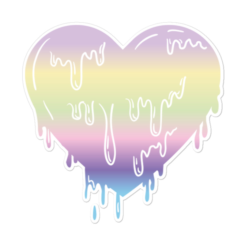 Pastel Goth Dripping Heart For Pastel Goth Lover Sticker | Artistshot