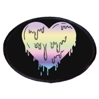 Pastel Goth Dripping Heart For Pastel Goth Lover Oval Patch | Artistshot