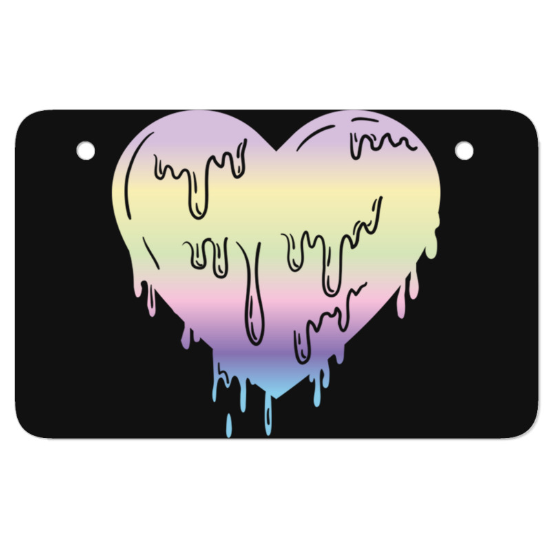 Pastel Goth Dripping Heart For Pastel Goth Lover Atv License Plate | Artistshot