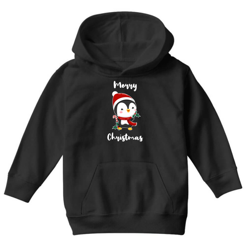 Merry Christmas Penguin For Christmas Season Trend Youth Hoodie by queerappear | Artistshot