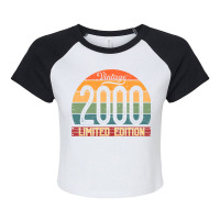 Vintage 2000 Limited Edition Birthday Raglan Crop Top | Artistshot