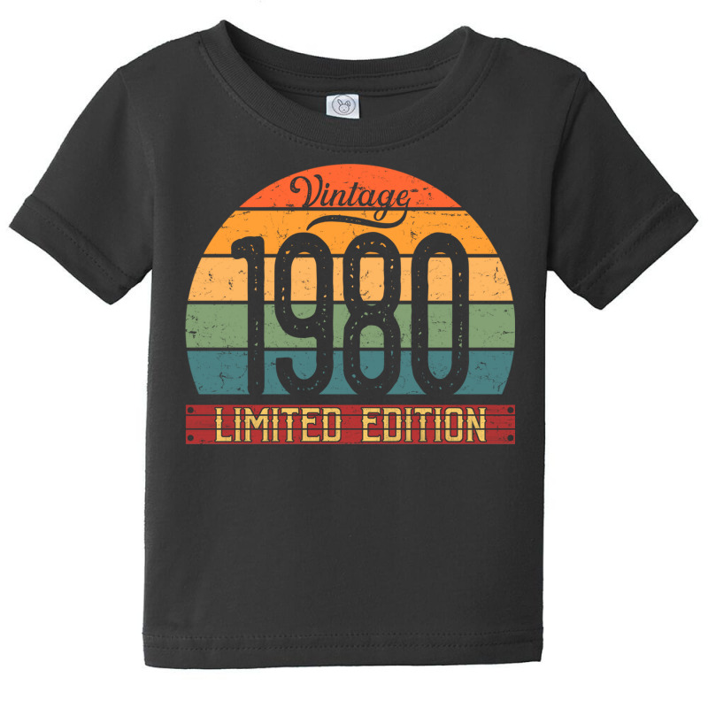 Vintage 1980 Limited Edition Birthday Baby Tee by Daneam | Artistshot