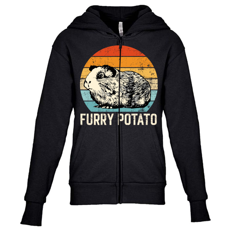 Guinea Pig Furry Potato Vintage Guinea Pig Youth Zipper Hoodie | Artistshot